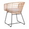 Emma and Oliver Ari Set of Two All-Weather Faux Rattan Rope Chairs with Padded Cushions for Indoor and Outdoor Use